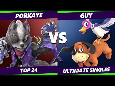 S@X 345 Top 24 - Guy (Duck Hunt) Vs. Porkaye (Wolf) Smash Ultimate - SSBU