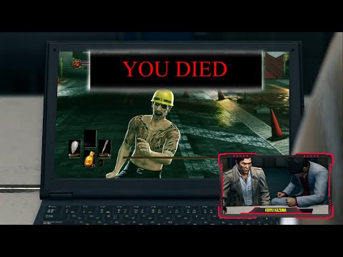 【KIRYU Rage Quits - Dark Souls】 after getting killed by Majima
