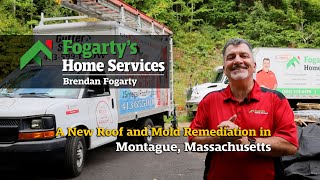 Watch video: Mold Remediation and a New Roof in Montague, MA