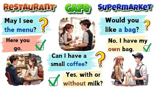 🍞🍷 English for Everyday: Q&A at Supermarkets, Cafes & Restaurants 🌟🗨️