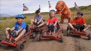 Dinosaur Dune Buggy Chase! T REX!