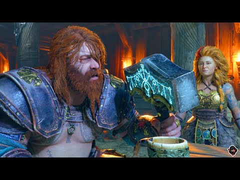 God of War 5 Ragnarok - Thor save Atreus Lifes & Fight Scene (4K 60FPS) PC Gameplay