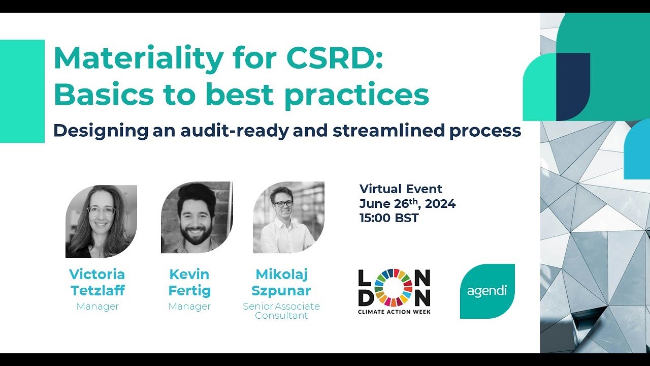 Agendi's Materiality for CSRD Basics to best practices