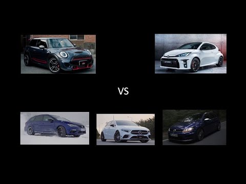MINI COOPER S JCW GP AND TOYOTA YARIS GR VS GERMAN HOT HATCHES