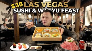 $35 Las Vegas High-end Sushi & Wagyu Hot! Best Las Vegas Hidden Gem! Bluefin Tuna, Uni and More!