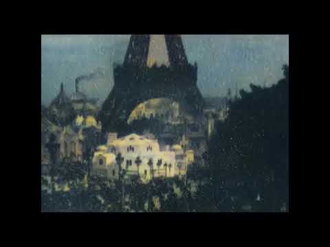 🎥🗼 **1900 Eiffel Tower from Trocadero Palace: A Glimpse into Paris's Past Restored in Full Color**🗼🎥