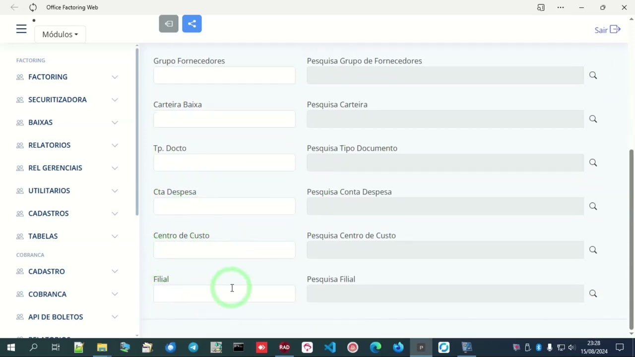 Aula 78 - Relatório de Contas a Pagar
