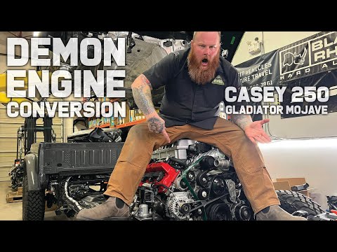 EPIC Demon Engine Conversion in a Jeep Gladiator Mojave - Casey250 & America's Most Wanted 4x4