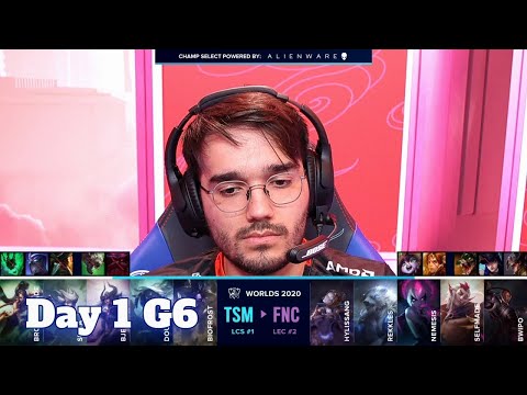 TSM vs FNC | Day 1 Group C S10 LoL Worlds 2020 | TSM vs Fnatic - Groups full game
