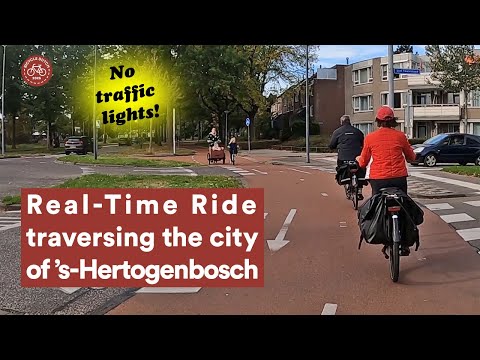 Traversing the city of 's-Hertogenbosch on a bicycle