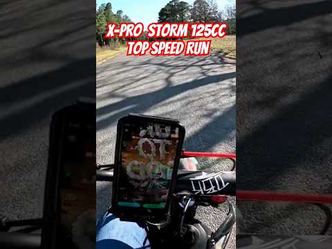 X-Pro Storm 125cc Top Speed Run #topspeed #pitbike #subscribe #shorts