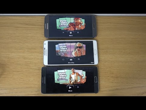 GTA San Andreas Samsung Galaxy Note 4 vs. Samsung Galaxy Note 3 vs. Samsung Galaxy Note 2 Gameplay