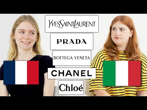 French and Italian LUXURY BRANDS Pronunciation Comparison!!