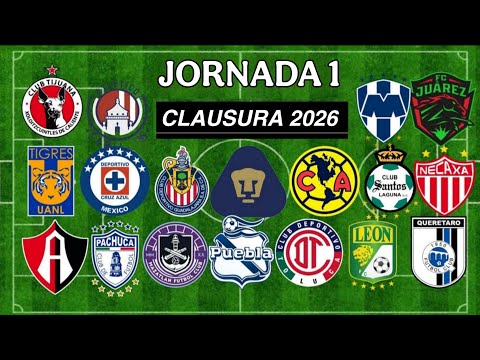 ✅️JORNADA 1 LIGA MX 2026 🇲🇽🇲🇽🇲🇽