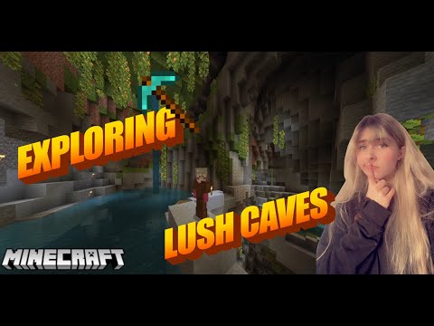 MINECRAFT LETS PLAY: EXPLORING LUSH CAVES -100 DAY SURVIVAL EP7/MINECRAFT BEDROCK