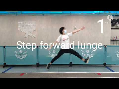 Step Forwar Lunge- Footwork Drills #4 - [Fencing Master Fencing at Home Series]