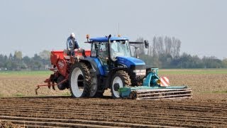 preview picture of video 'New Holland TM190 & Grimme - Loonw. Van Bruwaene - aardappelen planten'