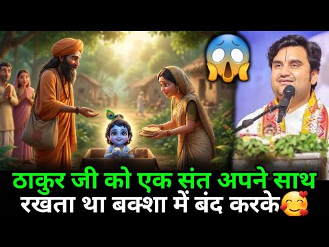 ठाकुर जी को एक संत अपने साथ रखता था बक्शा में बंद करके || #indreshji #bhagwatkatha #krishnakatha 