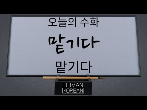 「맡기다」의 한국수어 표현