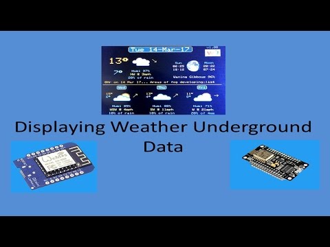 Tech Note 039 - ESP8266 Weather Underground Forecast Display on ILI9341 TFT