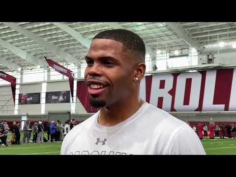 Kevin Harris at South Carolina football pro day