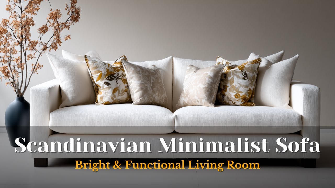 Scandinavian Minimalist Sofa Styling | Bright, Functional Living Room on a Budget
