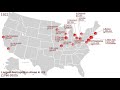 Most Populous Cities (Metropolitan Areas) in the United States (1790-2020)