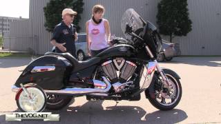 Carol Test Rides Four Victory Motorcycles - Vegas 8-Ball, Cross Roads and Two Cross Country's