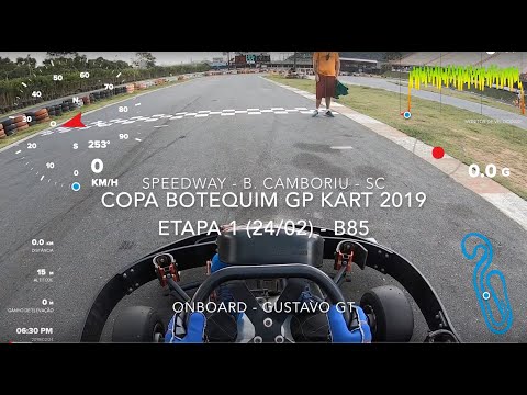 COPA BOTEQUIM GP KART 2019 - ETAPA 01 (24/02) - B85 - ONBOARD GUSTAVO GT