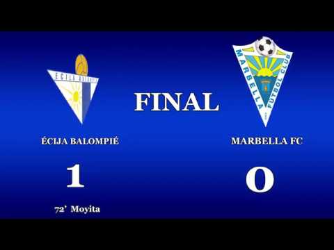 Resumen Écija Balompié - Marbella FC (1-0)