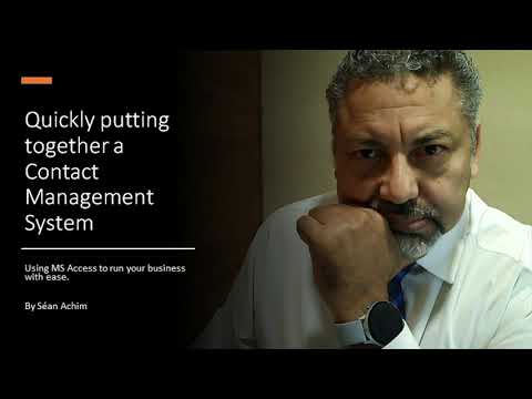 Quickly putting together a Contact Management System in MS Access