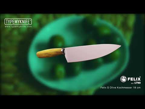 FELIX SIZE S Olive Kochmesser 18 cm