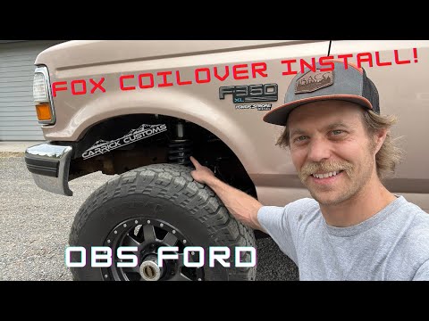 Installing Fox Coilovers On An OBS Ford F350 With The Factory Dana 60!