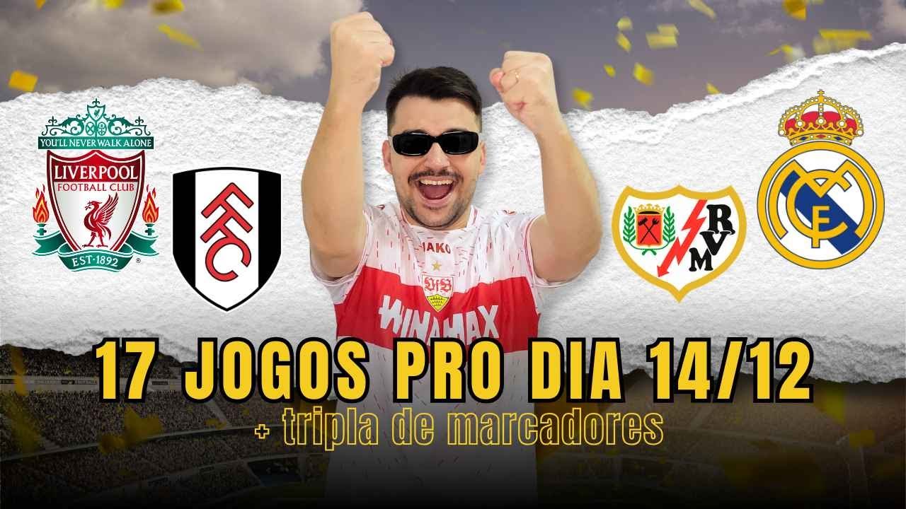 PALPITES E APOSTAS DE FUTEBOL PARA HOJE 14 12 2024 + BILHETE PRONTO (SÁBADO)