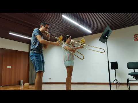 Rubén Toribio & Beatriz Blázquez - Sonata 12 Boismortier (Trombone Duet)