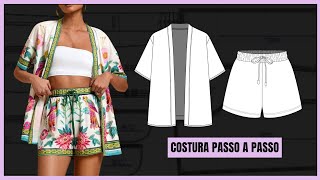 Vídeo de CONJUNTO QUIMONO E SHORT LISA - MOLDE EM PDF