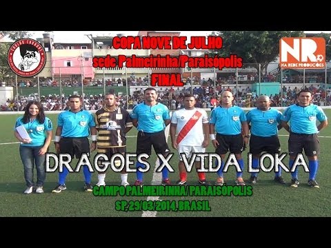 Dragões/Jd. Educandário (2)1x1(0) Vida Loka/Fav. Felicidade (Futebol de Várzea)