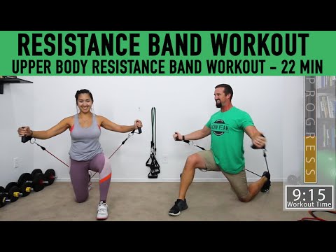 Upper Body Resistance Band workout - At home workout with resistance bands - 22 Minutes