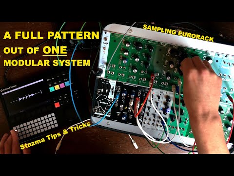 A full pattern with the Polyend Tracker sampling Eurorack: Stazma Tips & Tricks