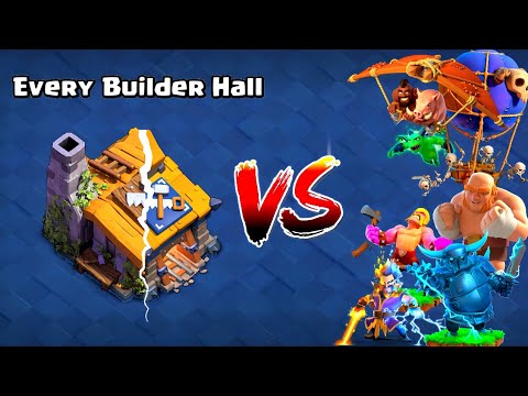 Every Builder Hall vs Every Troops - Builder Base!