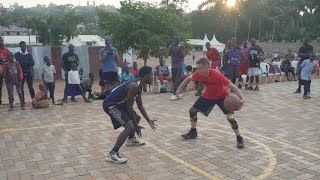 The Professor vs College Player in Africa(Uganda)... Gets crowd HYPE! But Gets stopped twice
