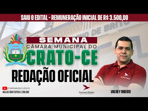 CRATO/CE - Redação Oficial - Prof. Volney Ribeiro
