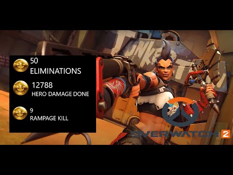 JUNKER QUEEN Gameplay : 50 ELIMS! XBOX with crossplatform [OVERWATCH BETA]