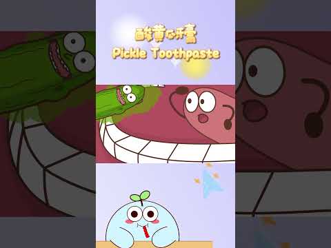 🪄Pickle-flavored toothpaste—who dares to try it? 🥒 #candy #snacks #pickles