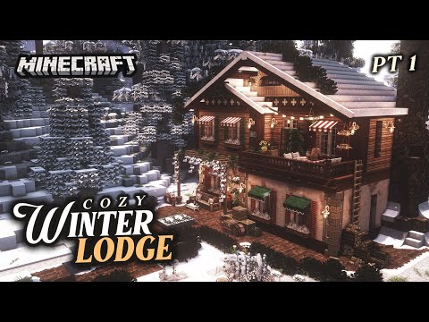 Minecraft Winter Lodge: Cozy Build Pt 1