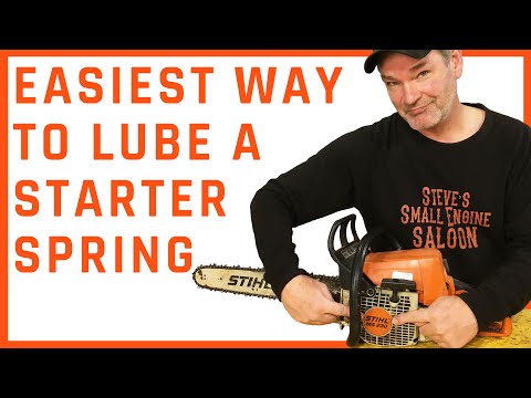 How to Quickly and Easily Lube a Chain Saw Starter Spring