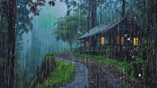 Rain Sounds for Sleeping – Intense Night Rain & Thunder for Stress Relief, Relax, Deep Sleep