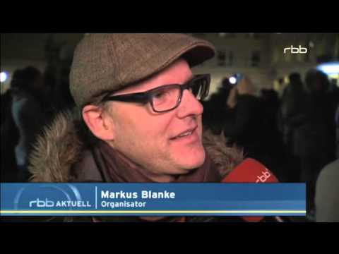 rbb AKTUELL Lichterkette in Berlin 17.10.2015