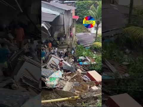 🚨 Emergencia en Magüí Payán: desbordamiento del río deja inundaciones y viviendas colapsadas