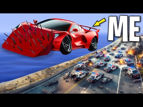 Trolling Cops with Flying Ramp Cars on GTA 5 RP